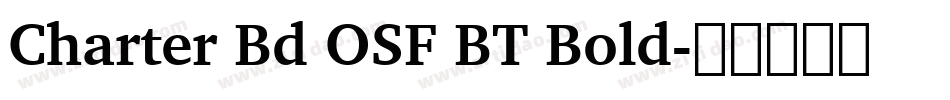 Charter Bd OSF BT Bold字体转换